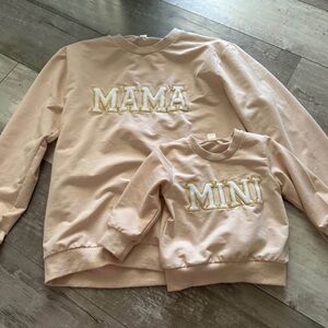 Matching Mama and Mini Sweatshirts - tan